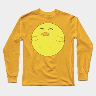 Round Happy Chick Long Sleeve T-Shirt